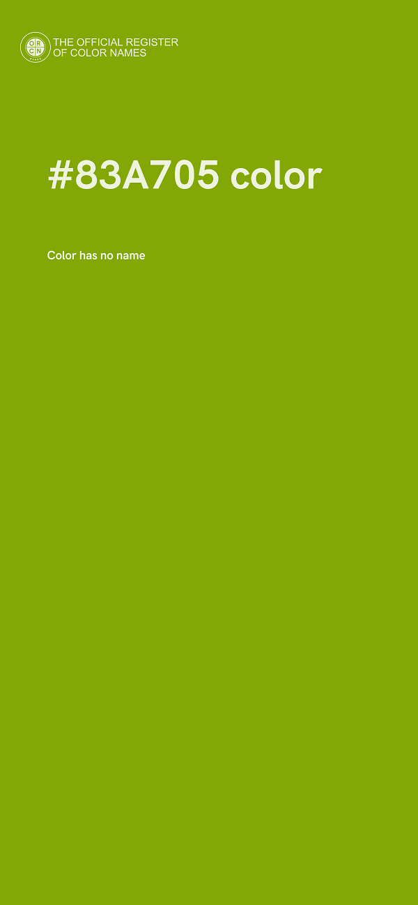 #83A705 color image