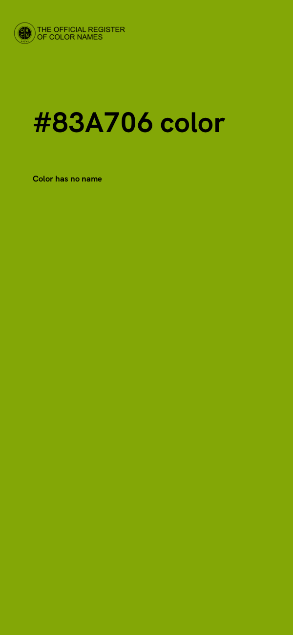 #83A706 color image
