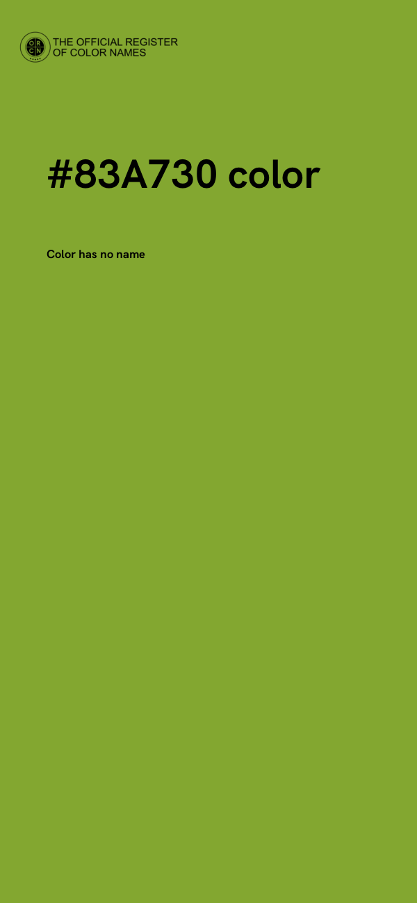 #83A730 color image