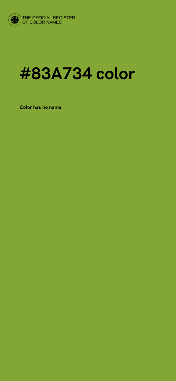 #83A734 color image