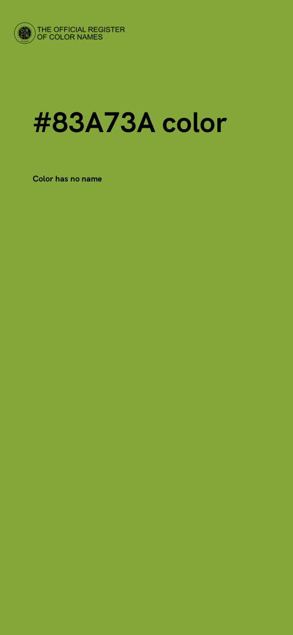 #83A73A color image