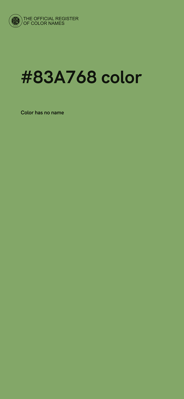 #83A768 color image