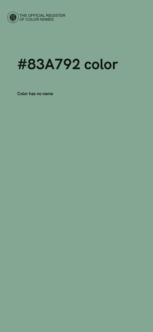 #83A792 color image
