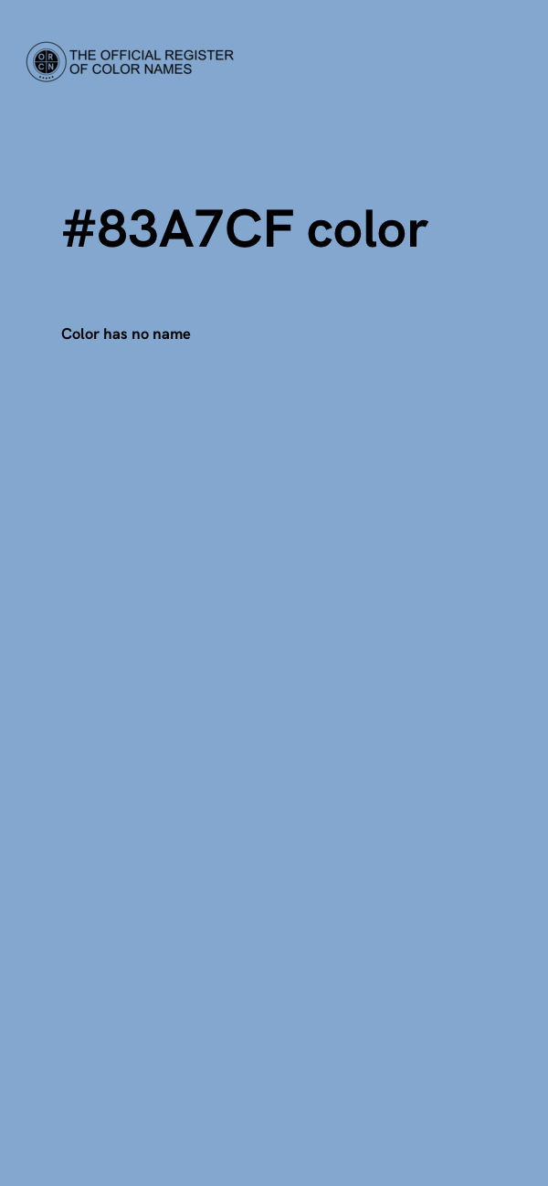 #83A7CF color image