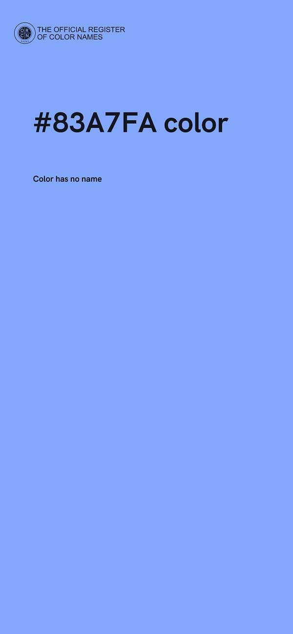 #83A7FA color image