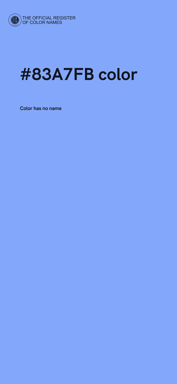 #83A7FB color image