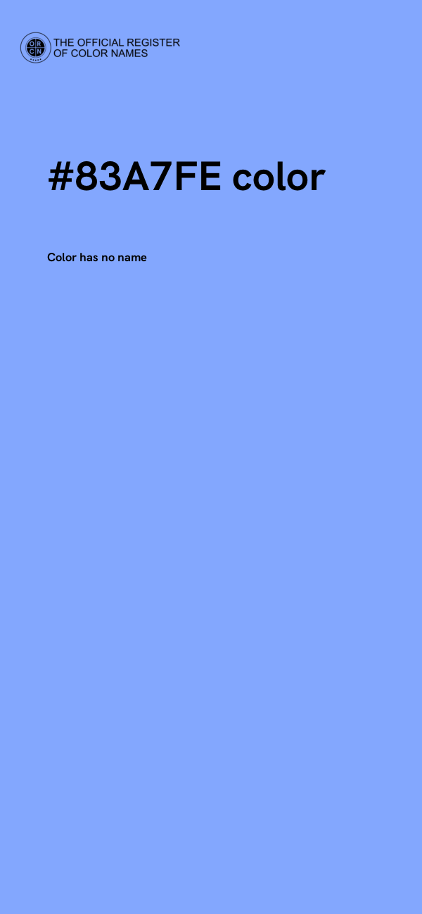 #83A7FE color image