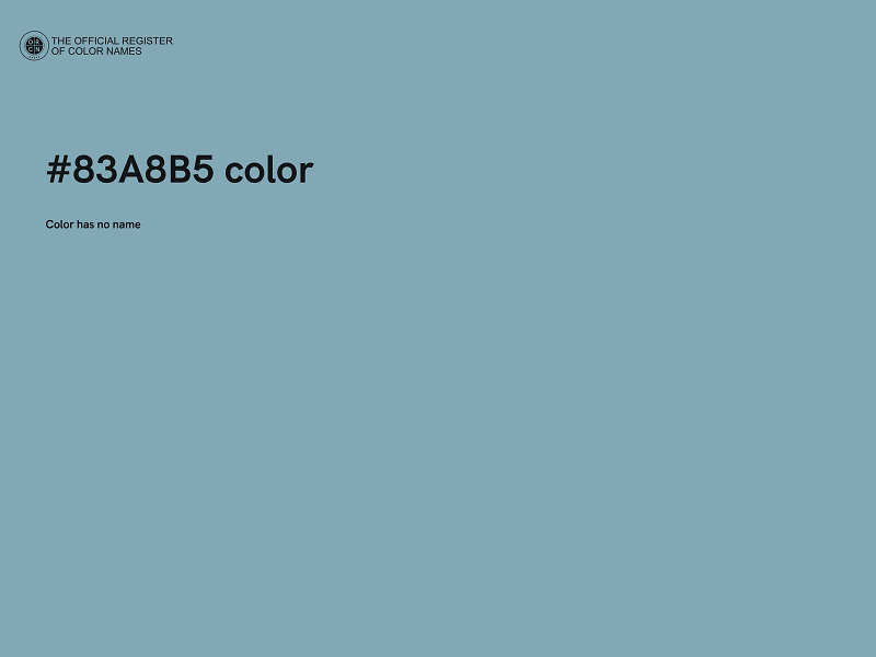 #83A8B5 color image