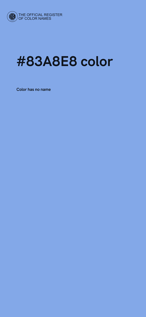 #83A8E8 color image