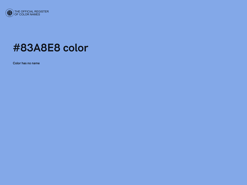 #83A8E8 color image