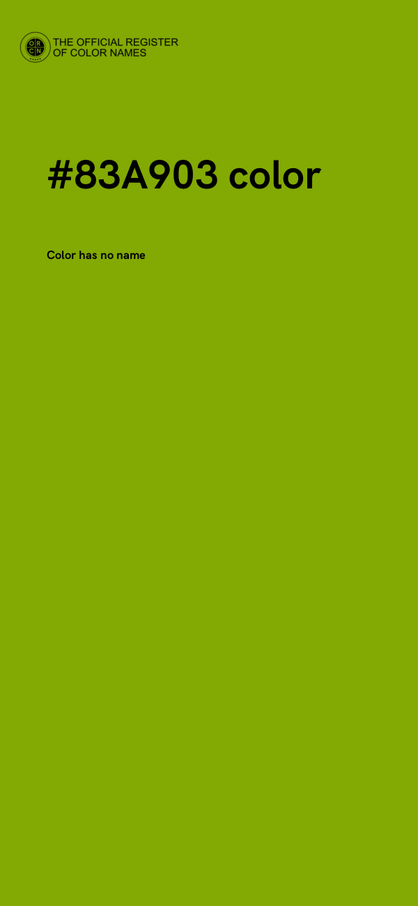 #83A903 color image