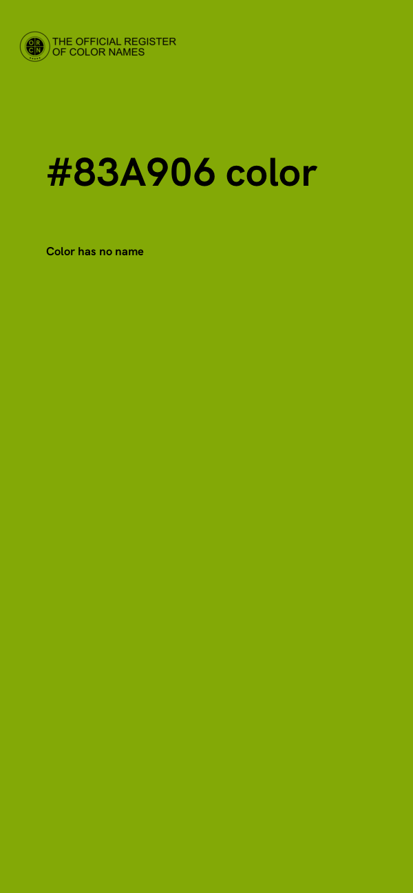#83A906 color image
