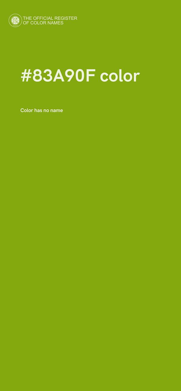 #83A90F color image