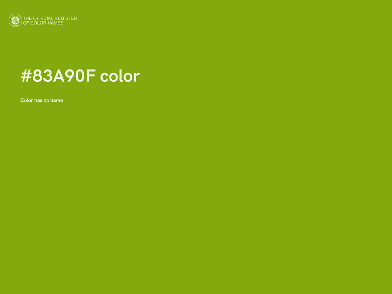 #83A90F color image