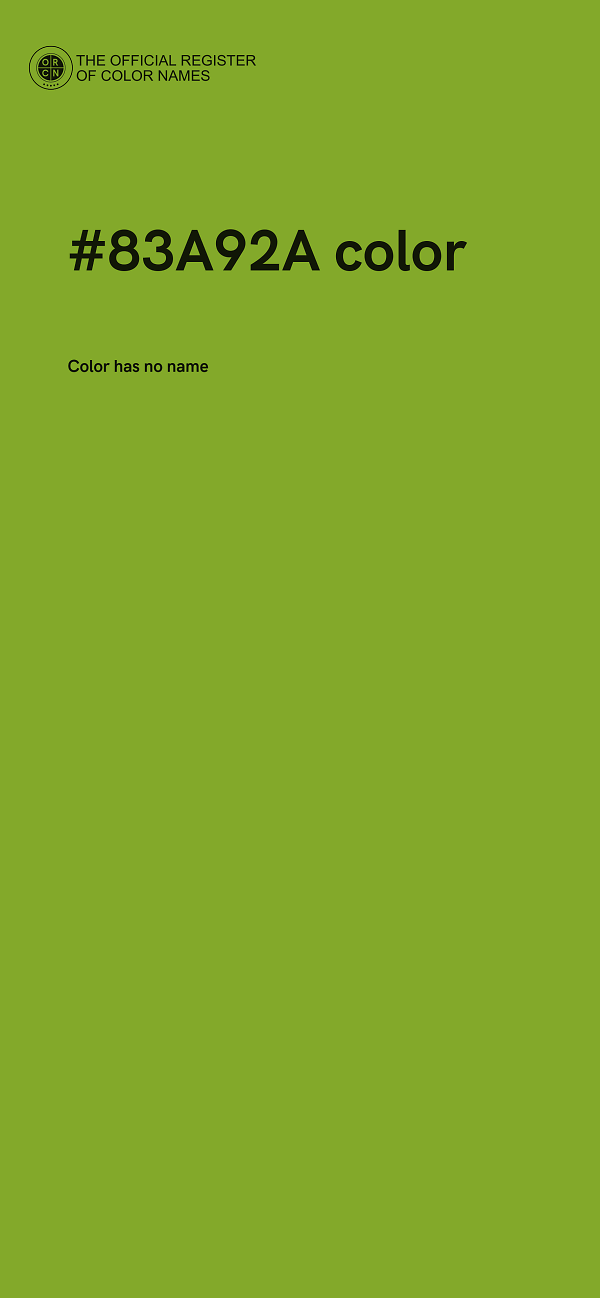 #83A92A color image