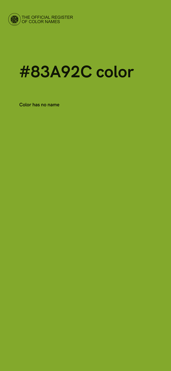 #83A92C color image