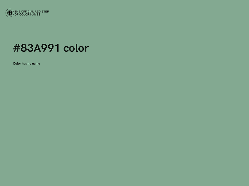 #83A991 color image