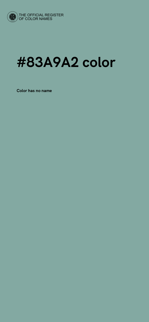 #83A9A2 color image