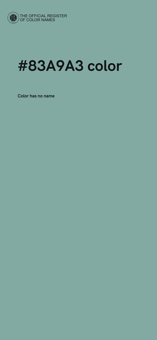 #83A9A3 color image