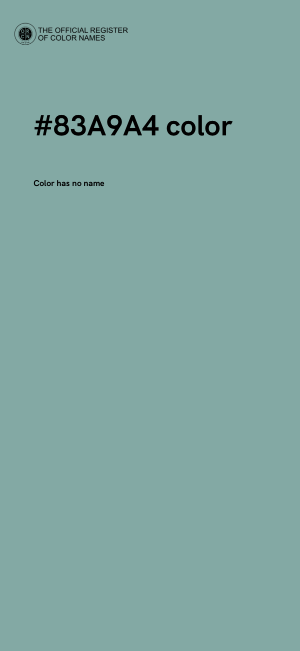 #83A9A4 color image