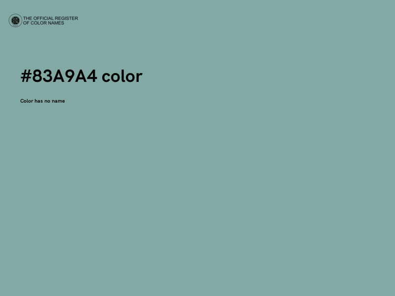 #83A9A4 color image
