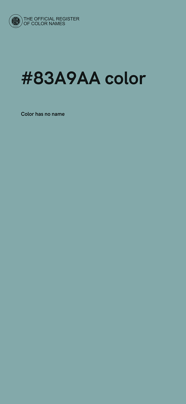 #83A9AA color image