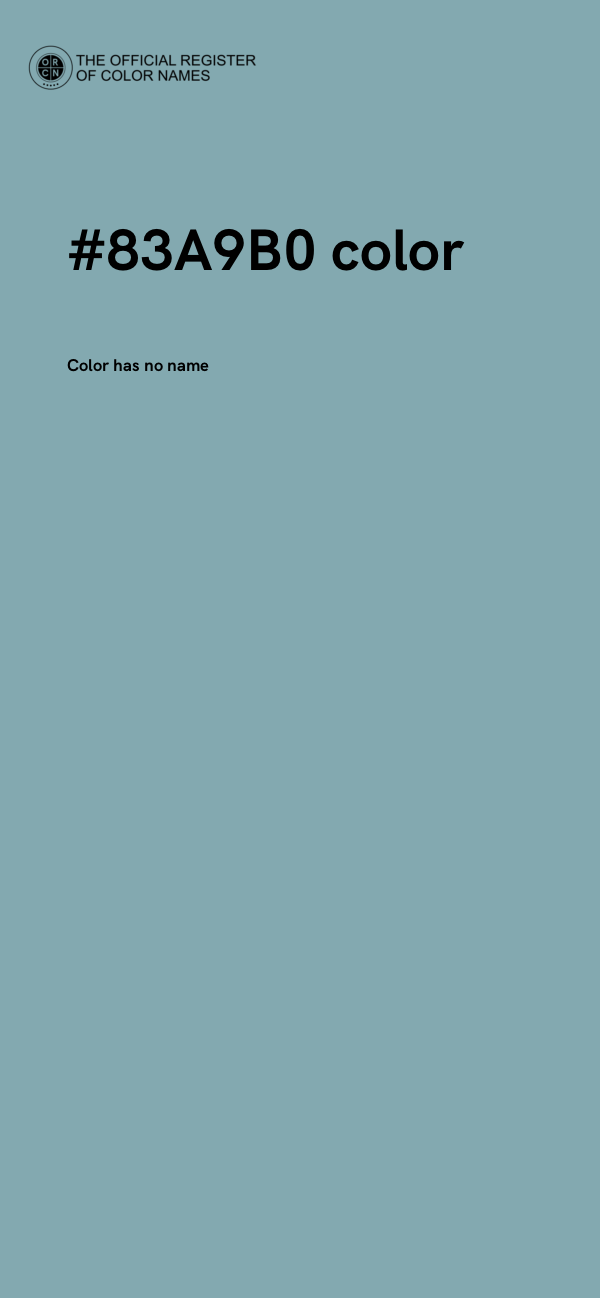 #83A9B0 color image
