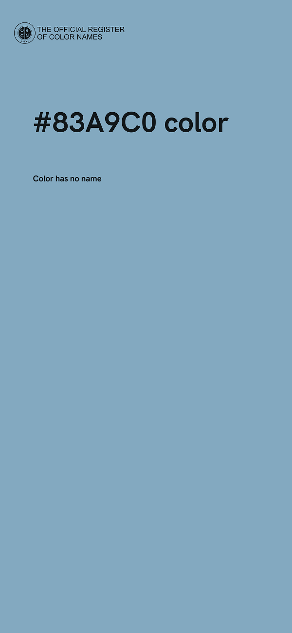 #83A9C0 color image
