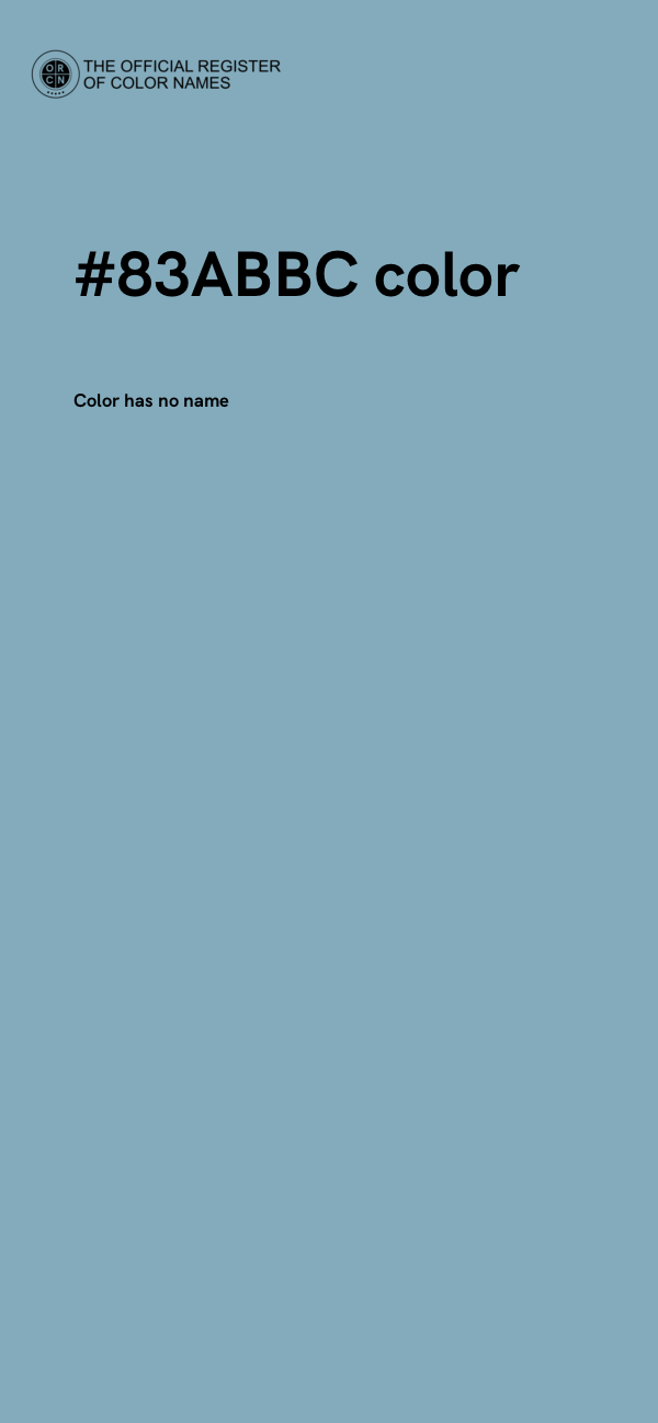 #83ABBC color image