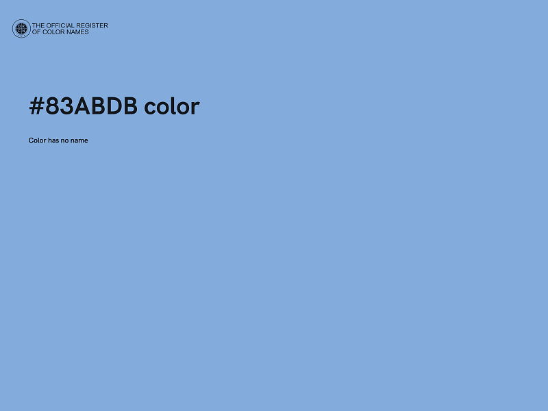 #83ABDB color image