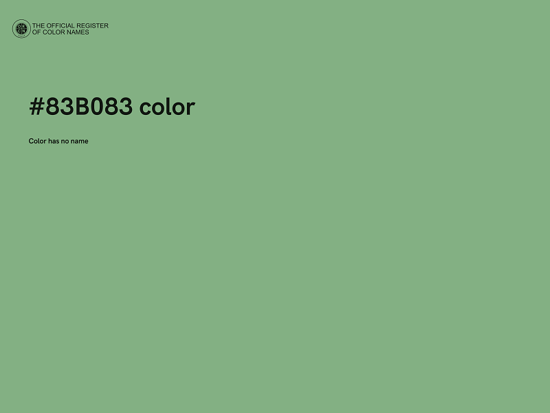 #83B083 color image