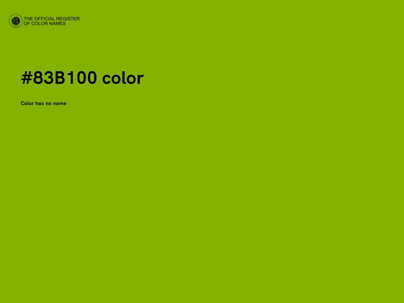 #83B100 color image