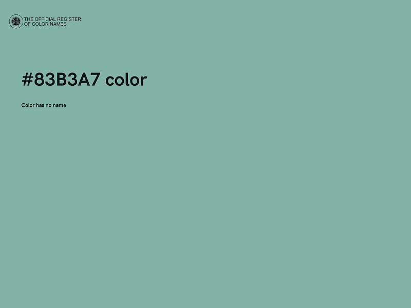 #83B3A7 color image