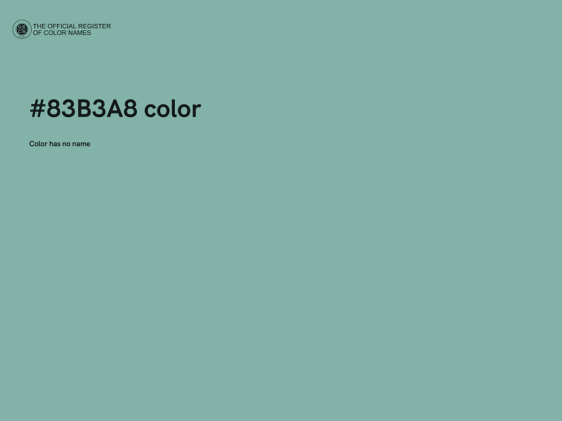 #83B3A8 color image