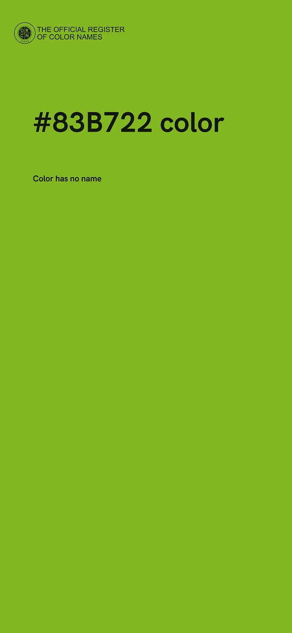 #83B722 color image