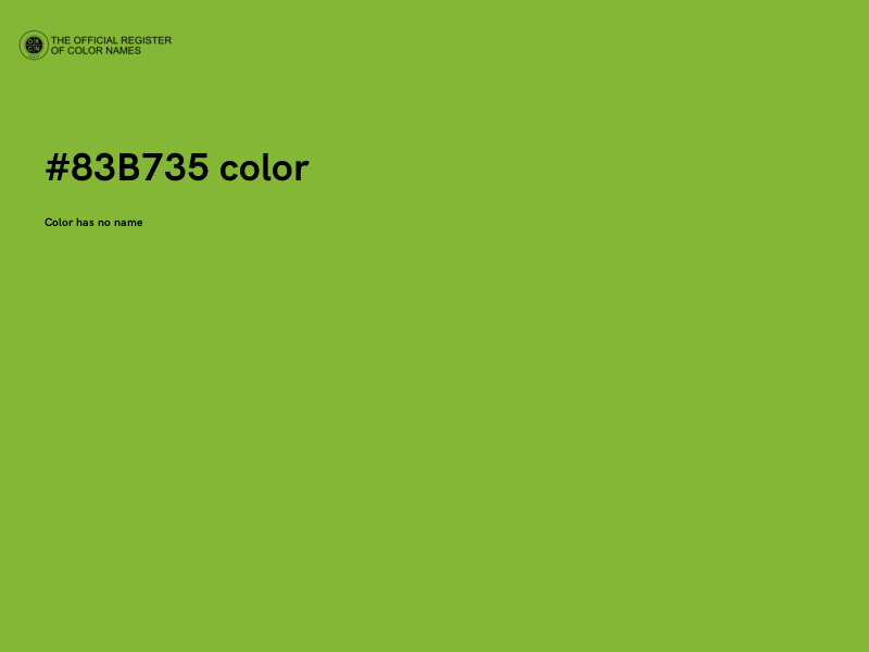 #83B735 color image