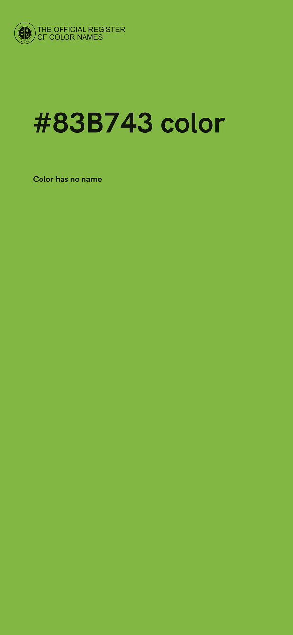 #83B743 color image