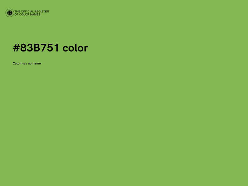 #83B751 color image