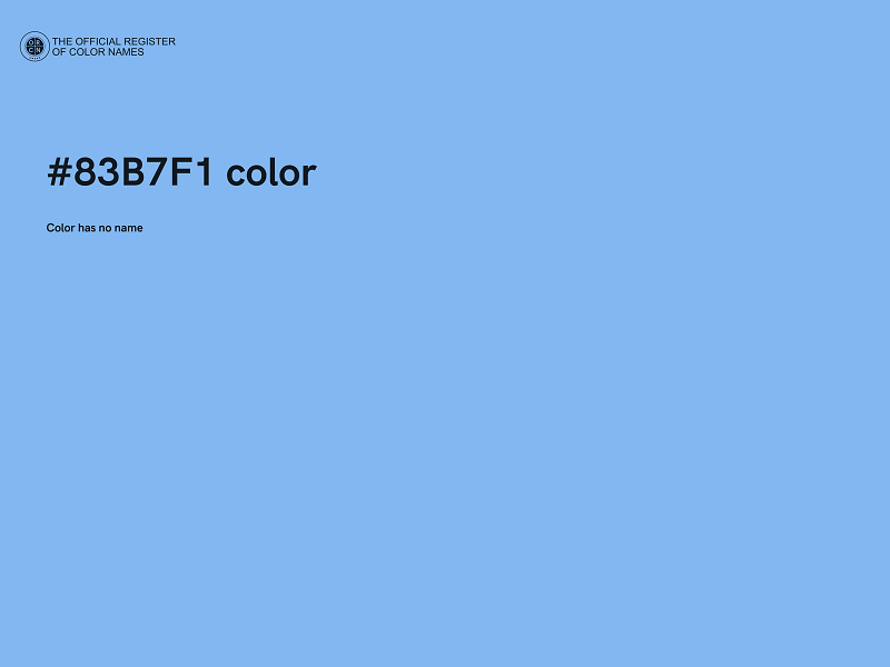 #83B7F1 color image