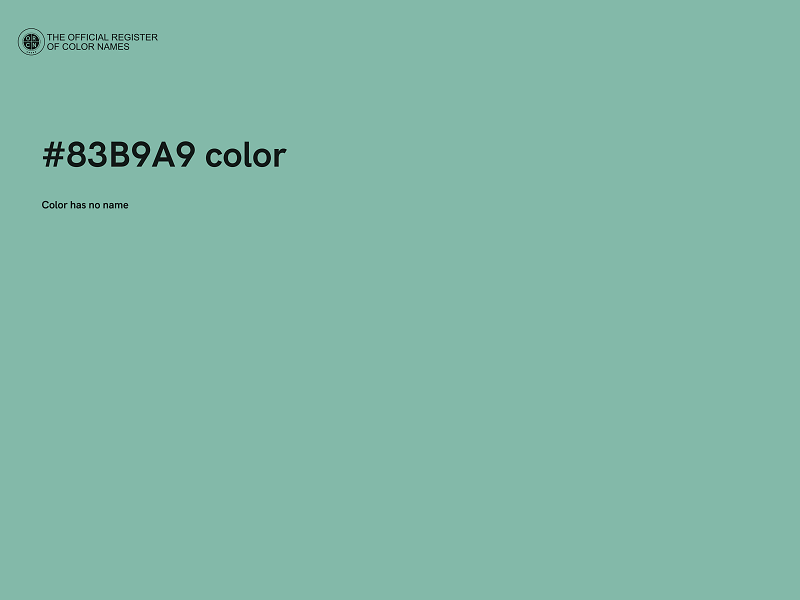 #83B9A9 color image