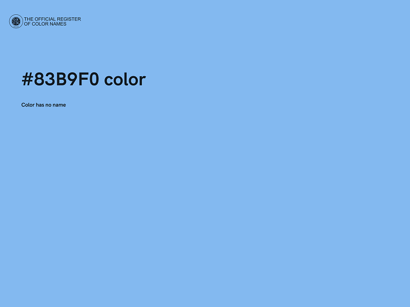 #83B9F0 color image