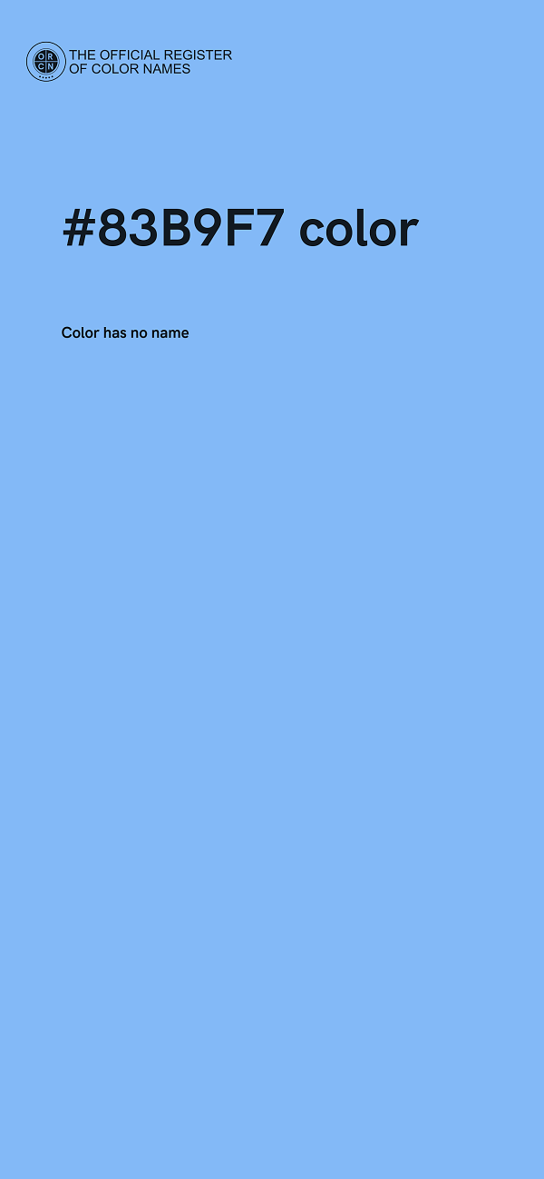 #83B9F7 color image