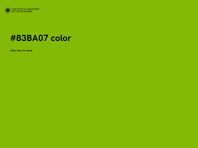 #83BA07 color image