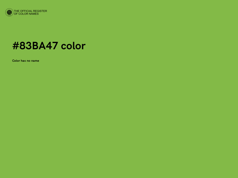 #83BA47 color image