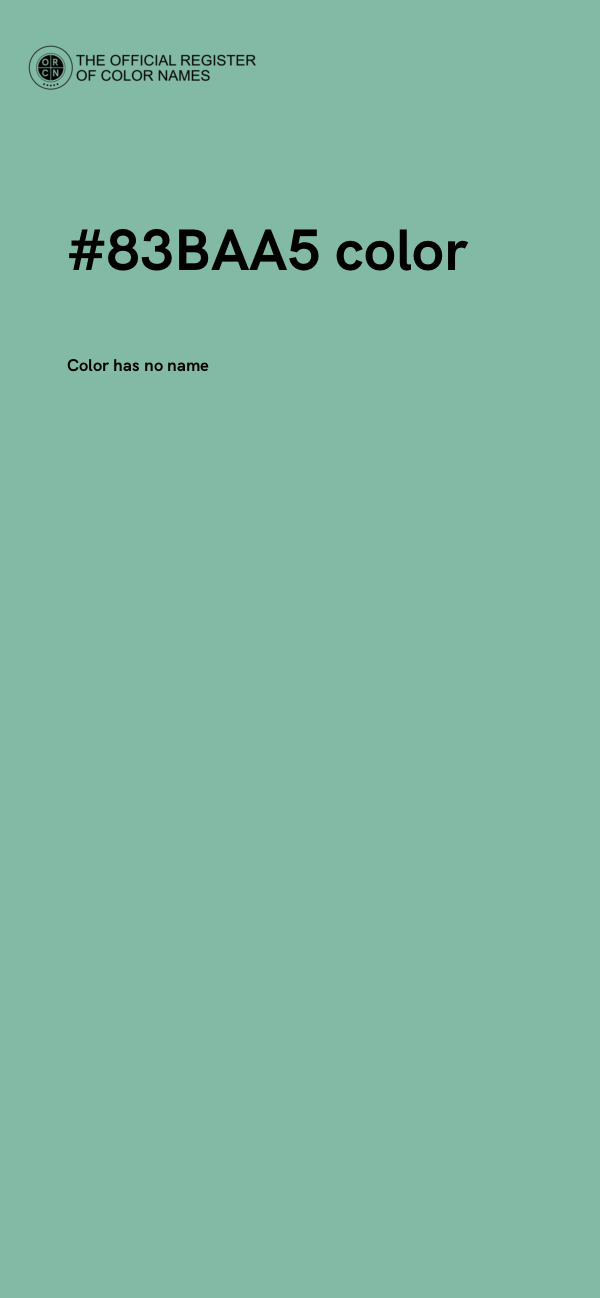 #83BAA5 color image