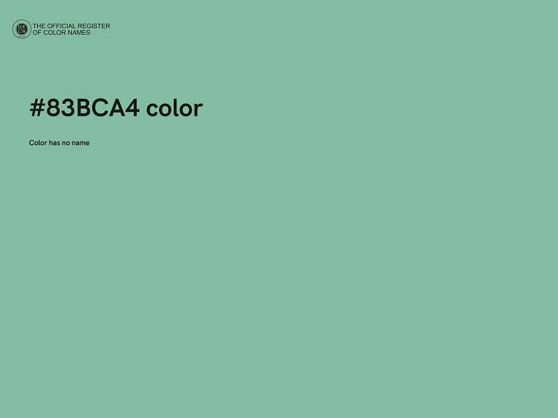 #83BCA4 color image