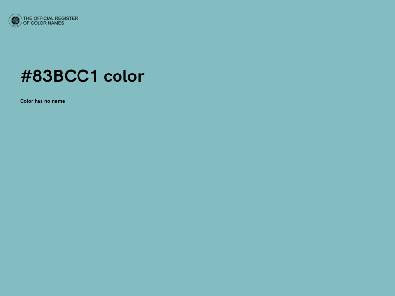 #83BCC1 color image