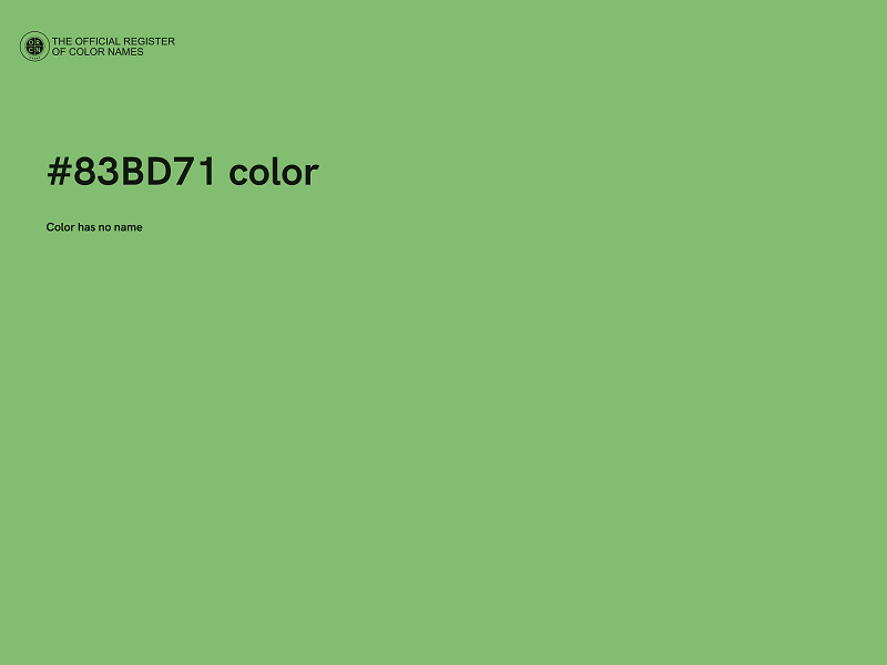 #83BD71 color image