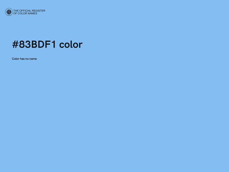 #83BDF1 color image