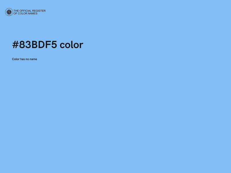 #83BDF5 color image